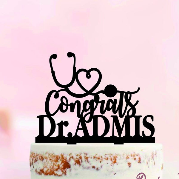 Doctor Congrats cake topper, Nurse graduation cake topper, Medical Grad Cake Topper, Class of 2023, Grad Cake Topper,Medical School Graduate