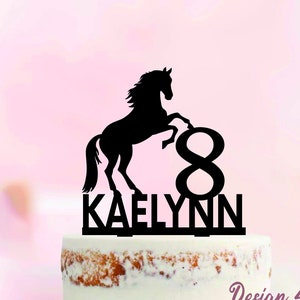 Horse Birthday Cake Topper, Cake topper with a horse, Cowgirl Birthday, Horse Decor, Farm Theme, Equestrian, Rancher,Horseback,Keepsake