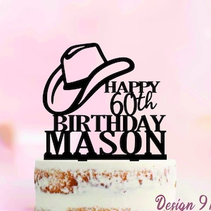 Cowboy cake topper, Birthday Cake Topper, First Rodeo Birthday Cake Topper, Cowgirl, My 1st Rodeo, Cowboy Hat, Western Cake Topper L009
