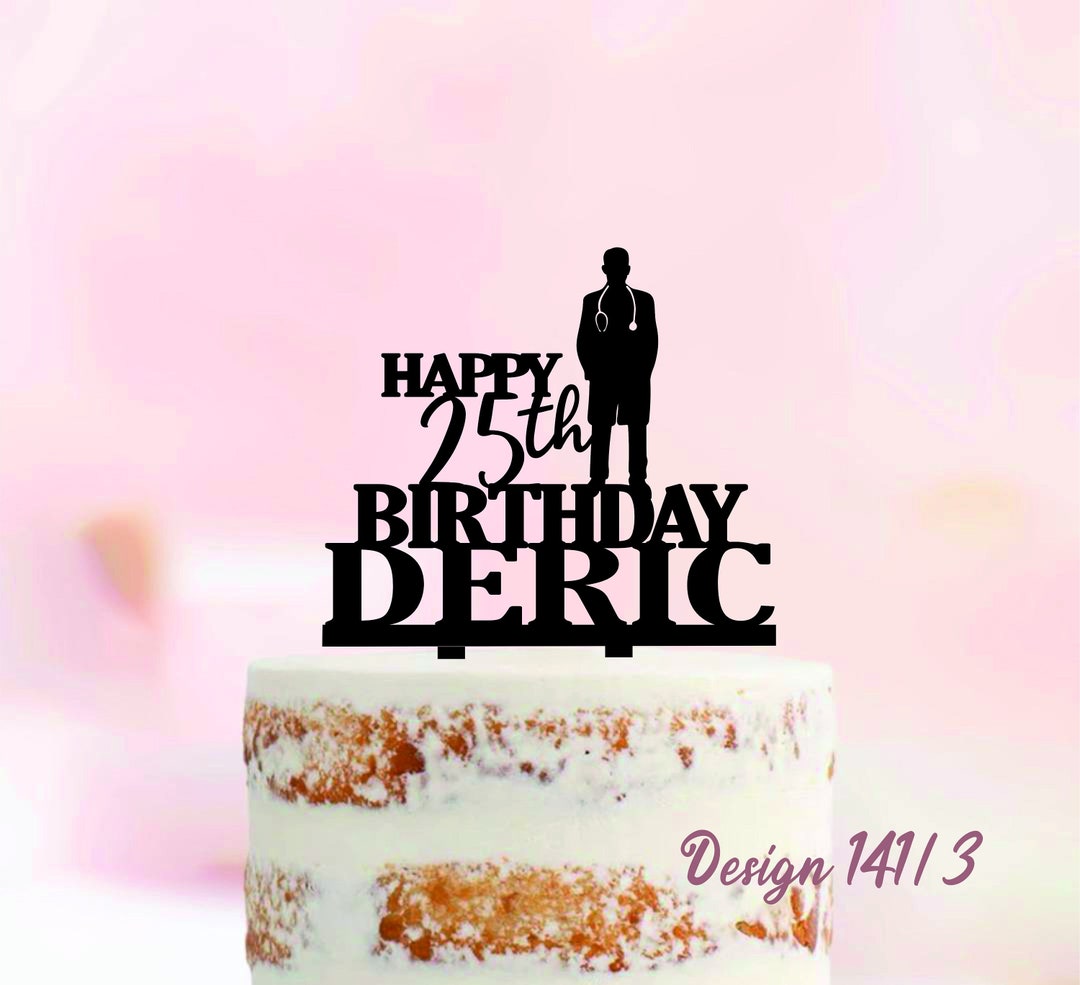 Doctor Birthday Cake Topper Medical Cake Topper Doctor Etsy