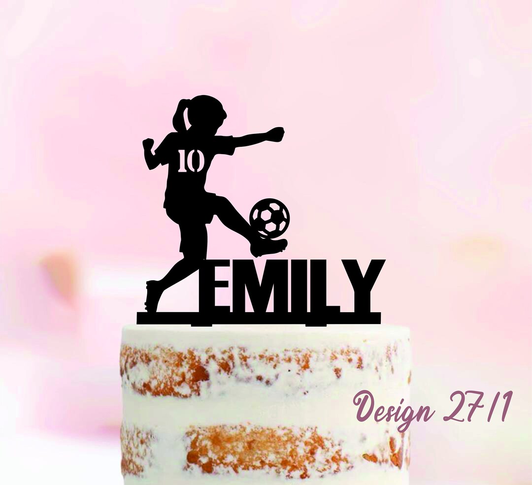 Female Soccer Player Cake Topper, Female Football Player, Soccer Team
