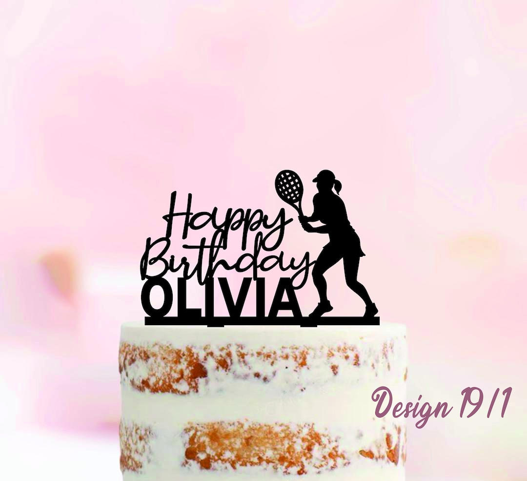 Tennis Birthday Cake Topper, Tennis Cake Topper, Tennis Player Cake