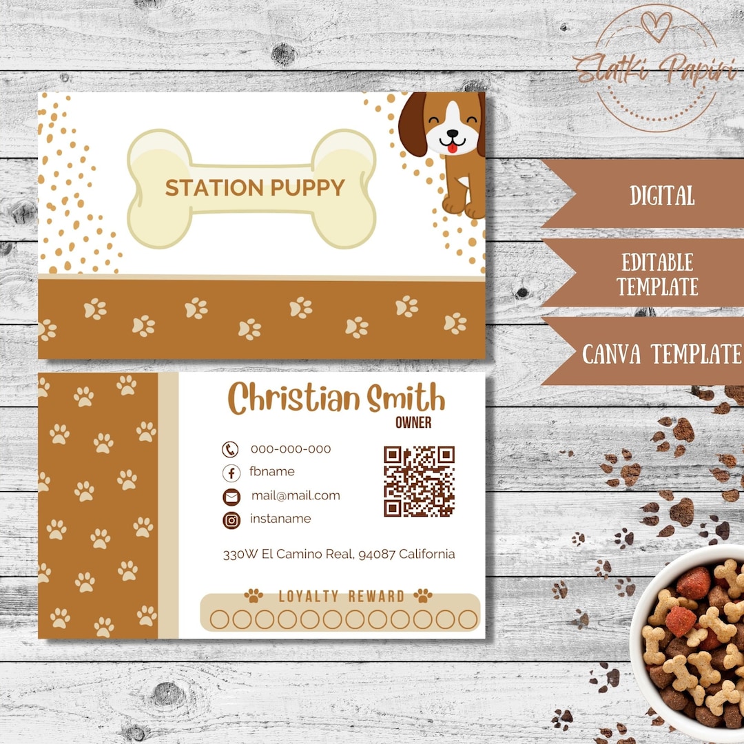 Business Card, Pet Grooming Card, Animal Care Taker Contact