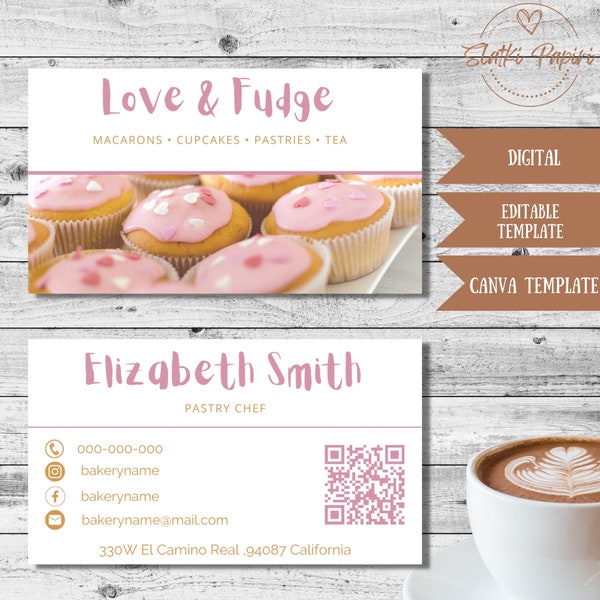 Bakery Business Card Etsy