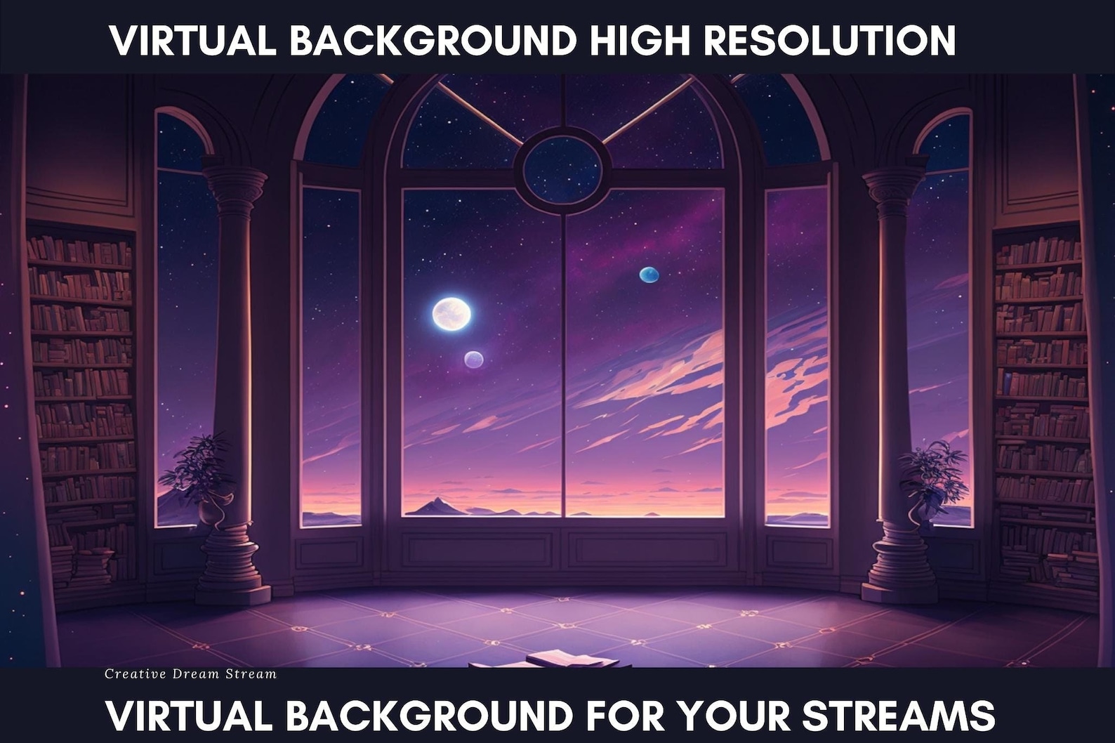 Twitch galaxy Room Stream Background Retro Space Theme Digital Art Etsy
