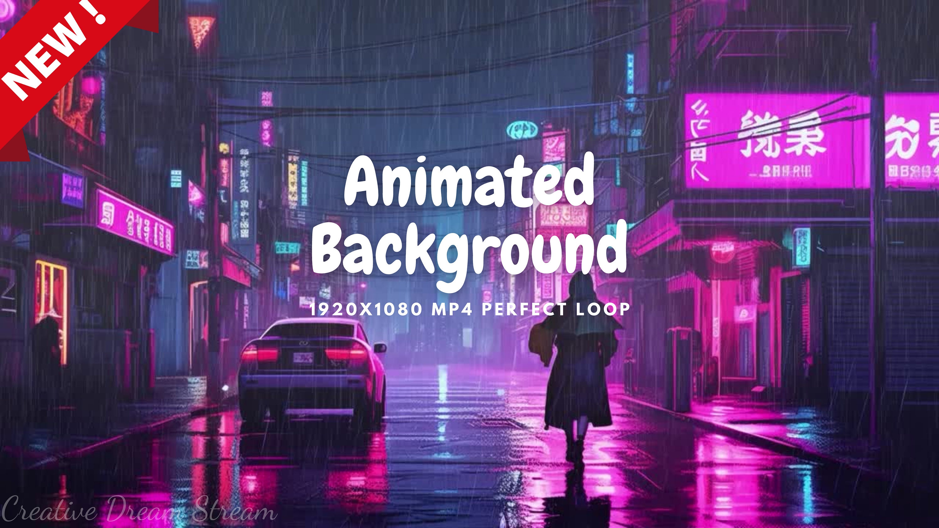 Cyberpunk Animated Vtuber Background for Stream Room, Futuristic Alley  Vtubers Background, Lofi Overlay, Twitch, Moving Wallpaper