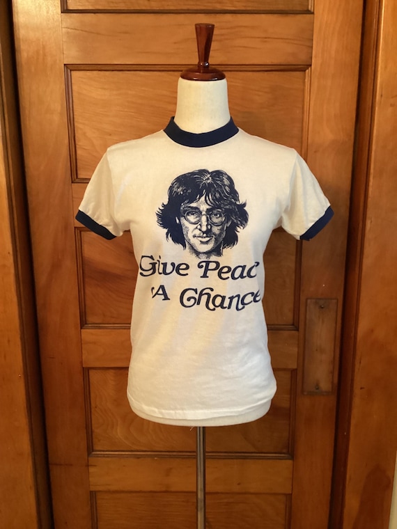 ジョンレノン GIVE PEACE A CHANCE 　80s vintage John Lennon & Plastic Ono Band - Give Peace a Chance