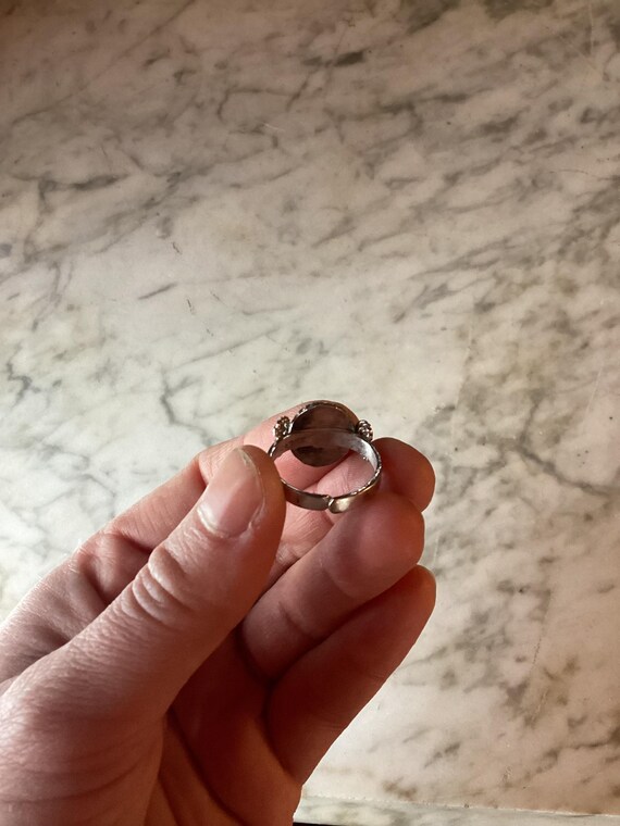 Sterling Silver Tiger Eye Ring Adjustable - image 4