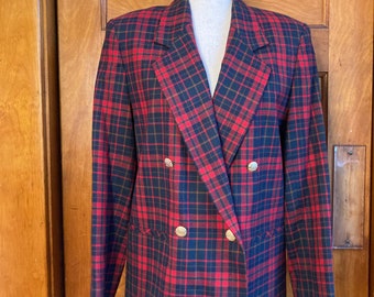 90s Plaid Blazer