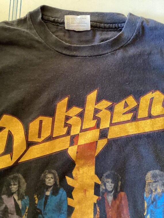 1980s Black Dokken Tshirt Size M - Etsy