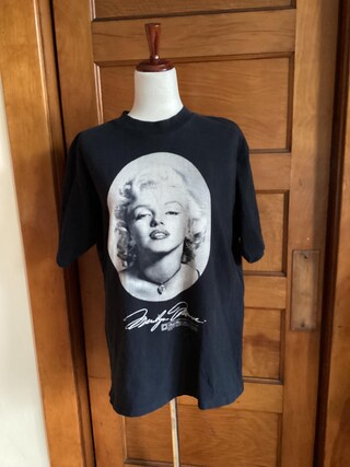 Style3 Marilyn Monroe Tatuata T-shirt Donna, Nero, Taglia XL, Cotone Premium