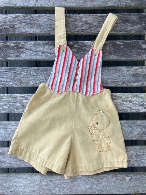 50s Striped Baby Romper