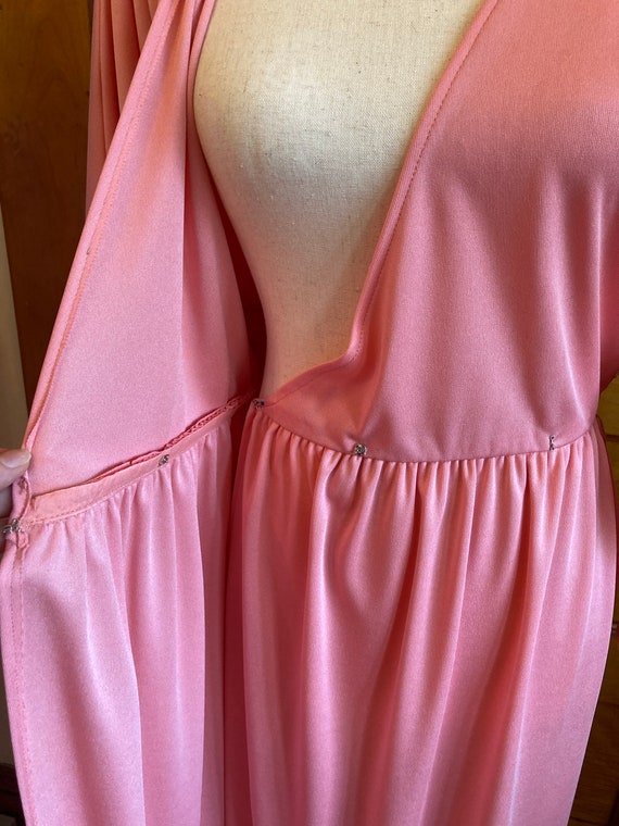 70s Pink Lillie Rubin Maxi Wrap Dress - image 6