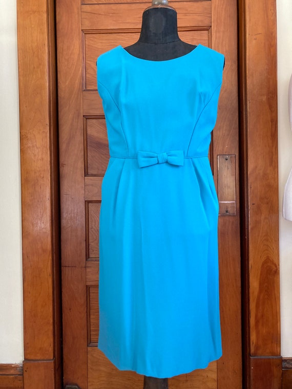 60s Turquoise Cocktail Dress