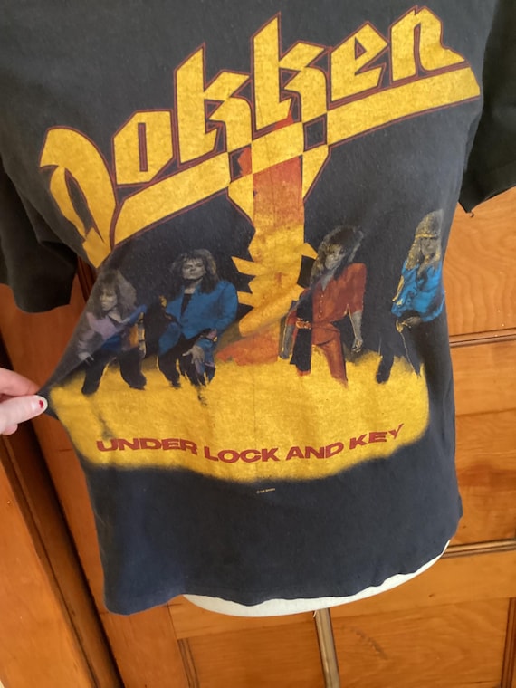 1980s Black Dokken Tshirt Size M - Etsy