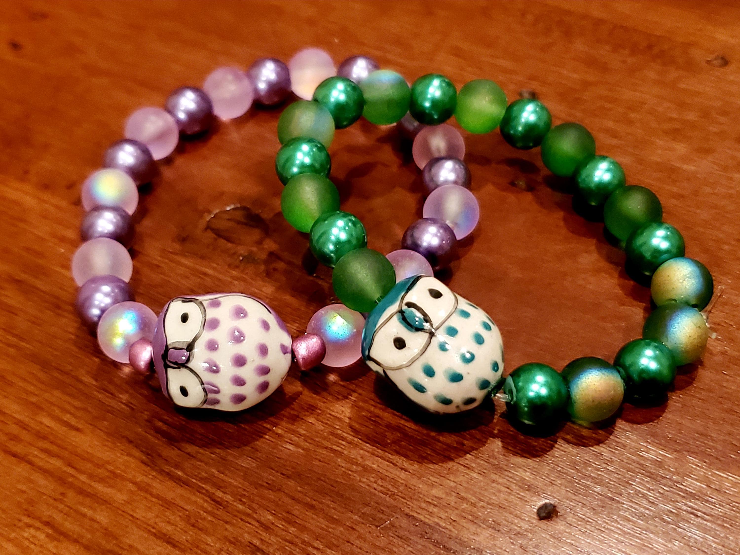 Halloween Fall Autumn Owl Beaded Friendship Bracelet
