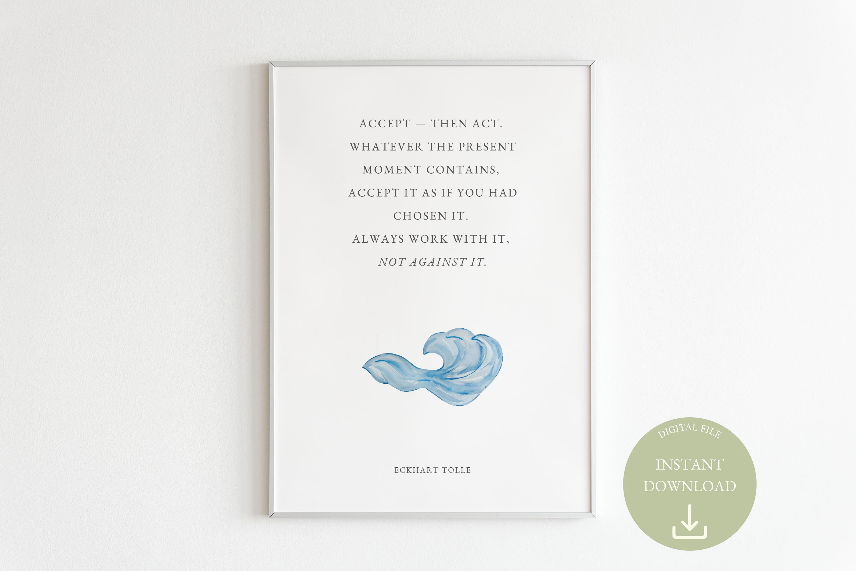 Eckhart Tolle Quote Print: Minimalist Watercolor Art (digital Download) -  Etsy, image size:2997x2000