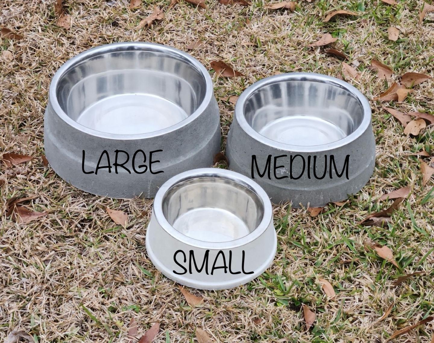 No-flip Concrete Dog/cat Pet Bowl - Etsy