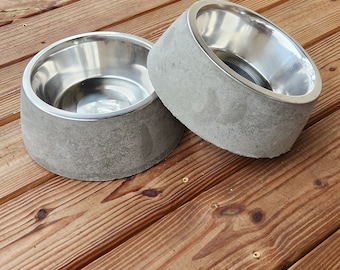 No-Flip Concrete Dog/Cat Pet Bowl