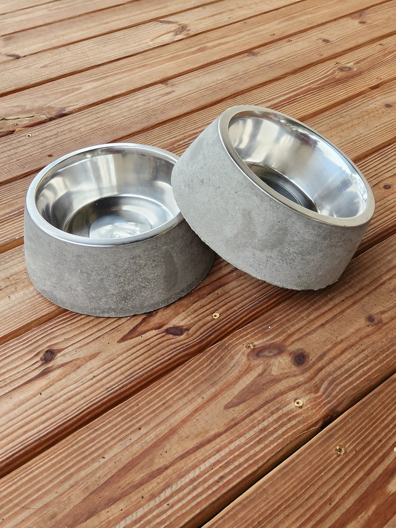 No-Flip Concrete Dog/Cat Pet Bowl image 1