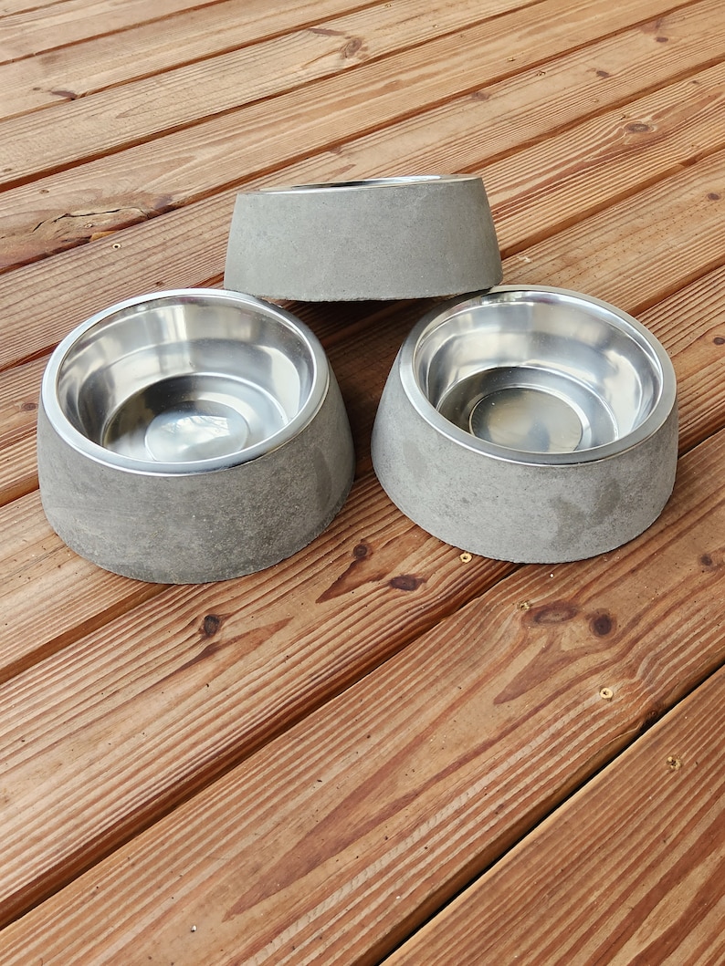 No-Flip Concrete Dog/Cat Pet Bowl image 2