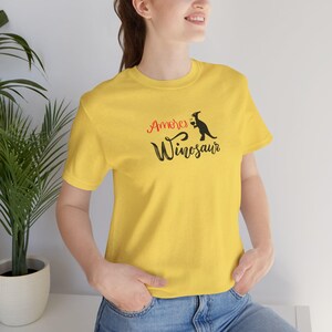 Dinosaur Amore Unisex Tee, Funny Dino Love T-Shirt, Winosaur Shirt, Cute Couple Gift, Anniversary Top