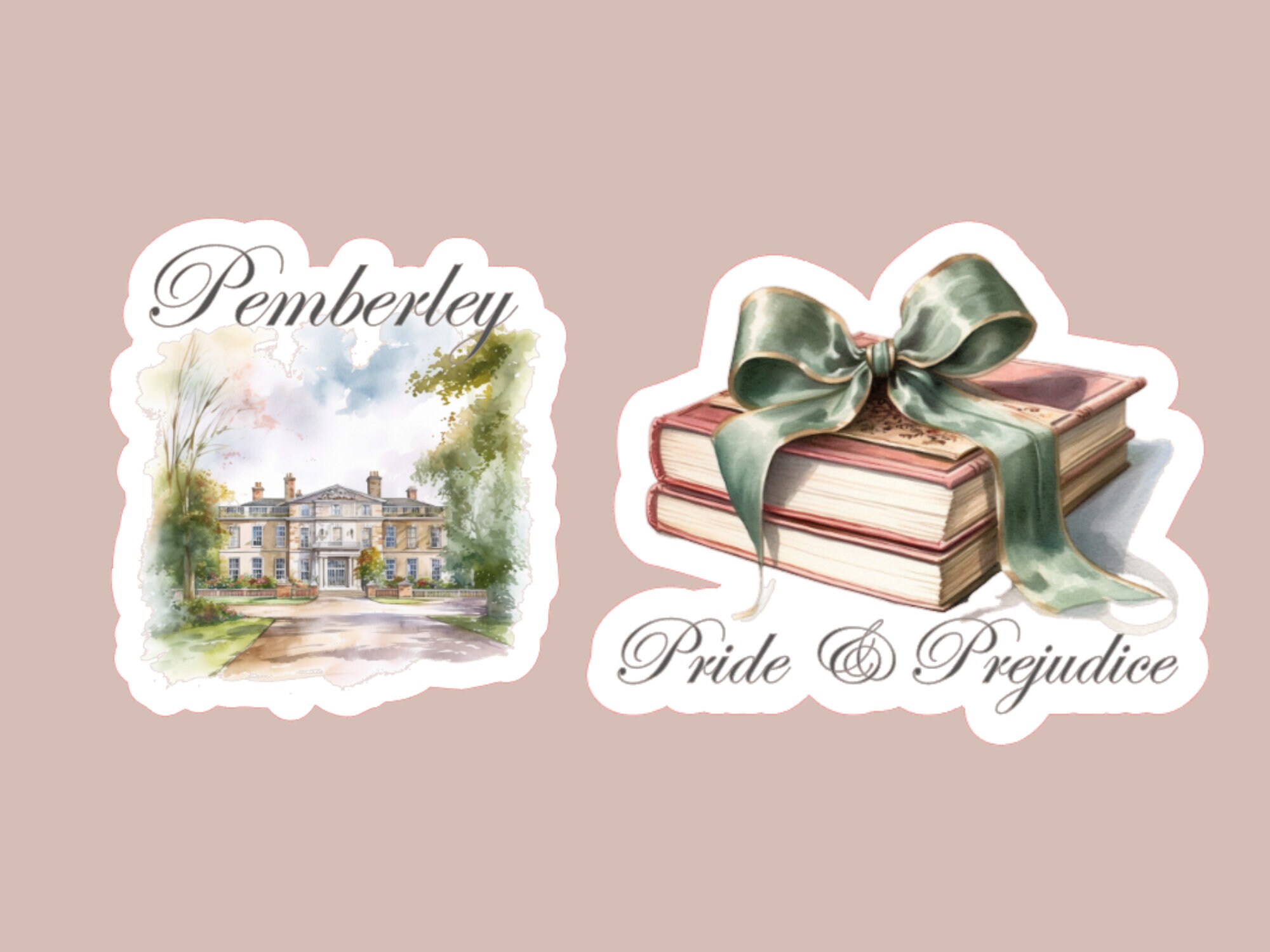 6 Pride and Prejudice Vinyl Sticker Set - Etsy