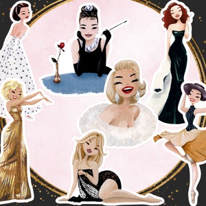 7 Glamour Girl Stickers