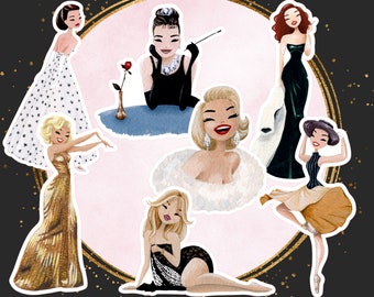 7 Glamour Girl Stickers