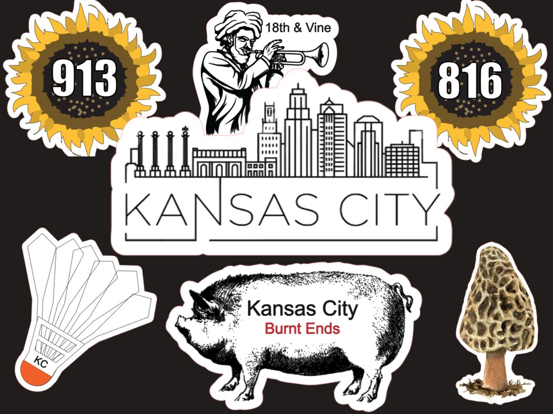 7 Kansas City Stickers Set - Etsy
