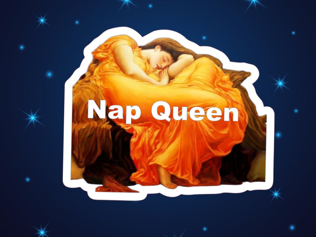 Altered Painting Nap Queen Vinyl Sticker Etsy