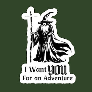 Adventure Wizard vinyl sticker
