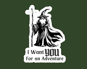 Adventure Wizard vinyl sticker