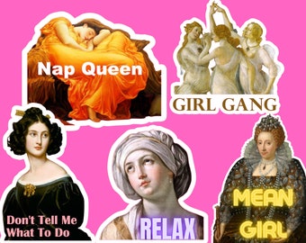 Altered Paintings Girls Sticker Set