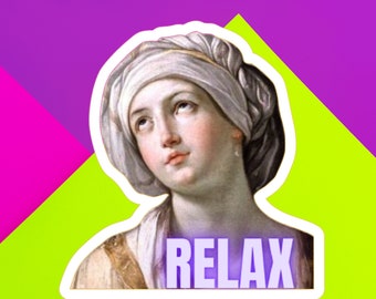 Altered Painting Relax Vinyl Sticker
