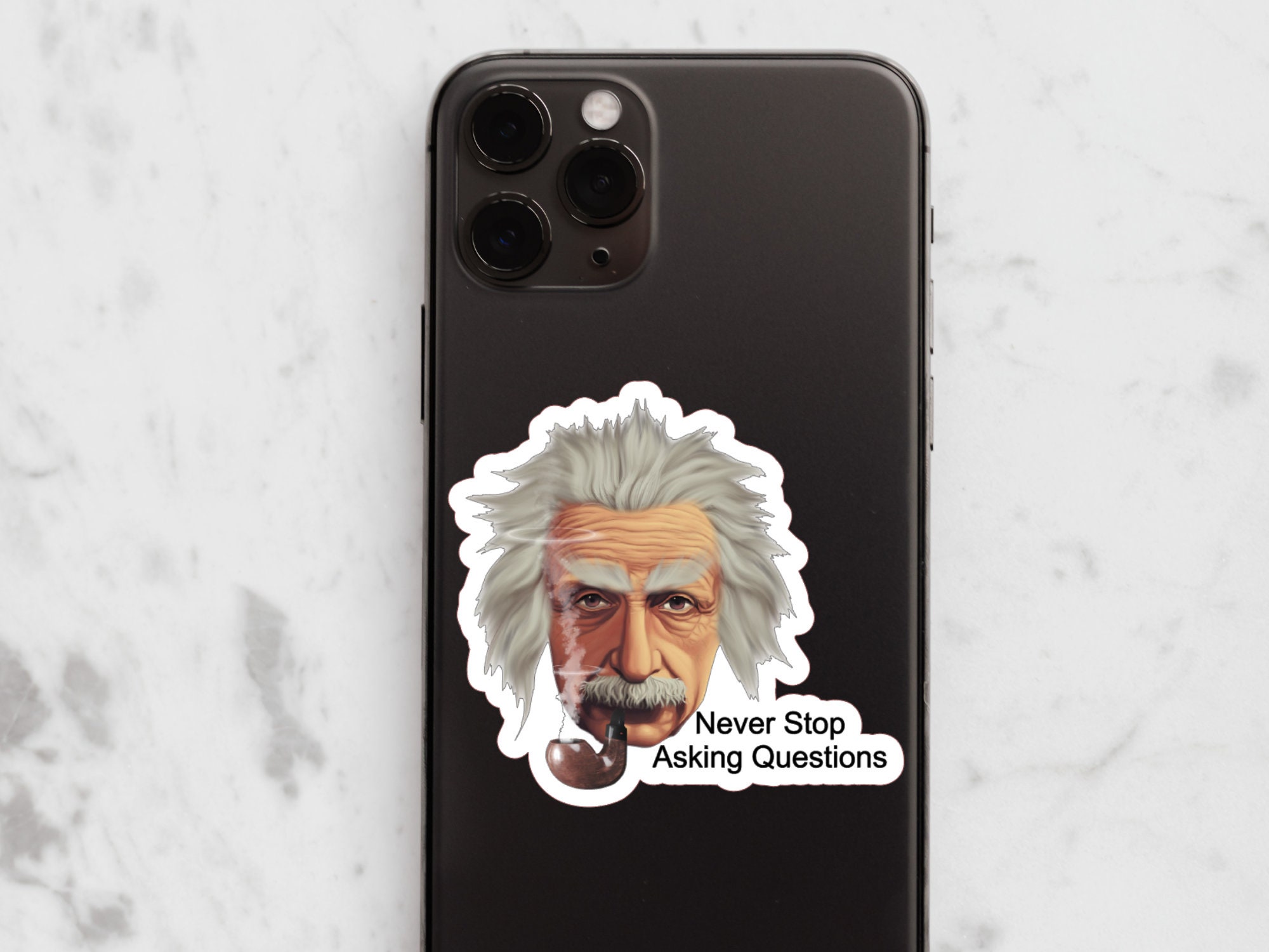 Einstein Ask Questions Waterproof Sticker - Etsy