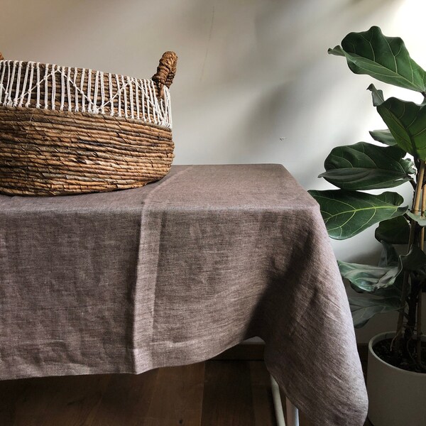 Brown Tablecloth - Etsy