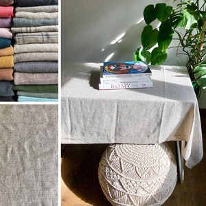 Tablecloth Linen Double-Sided Unicolor High Quality Eliza Style Table Cloth from Pure Linen 100% Natural Ecological&Sustainable and Handmade