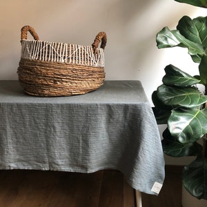 Linen tablecloth. Luna style quality table cloth from pure linen. 100% natural, ecological & sustainable and handmade. Custom size.
