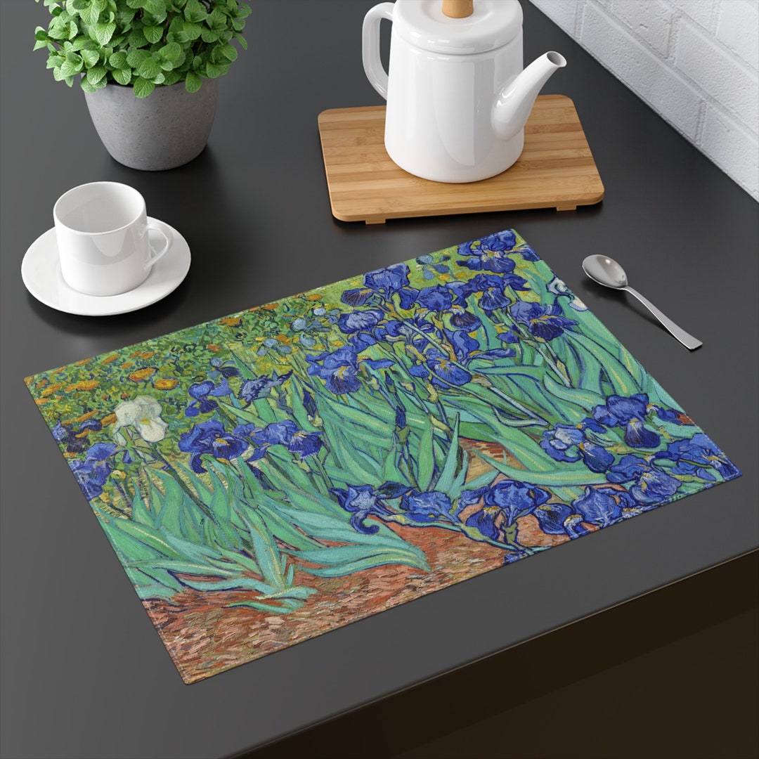 Van Gogh, Irises, Placemat, Hostess Gift, Impressionist, Housewarming