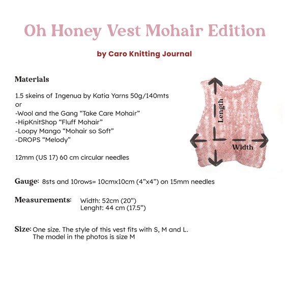 Knitting Vest Pattern Mohair, Cropped Knit Vest, Knit