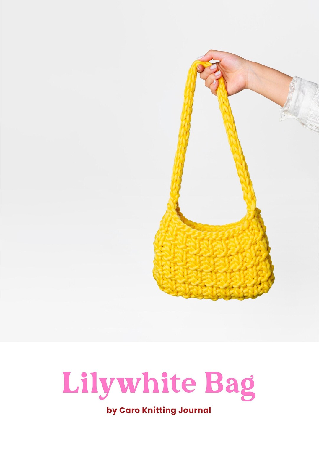 Chunky Bag Knitting Pattern, Knitting Pattern, Shoulder Bag DIY