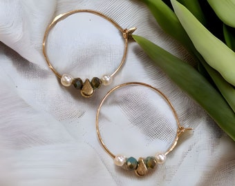 Hoop earrings | Unique Designs | Handmade | Elegant and delicate | Beads