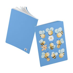 Bee-Themed Softcover Journal - Cute Notebook for Students, Gift for Bee Lovers, Gardening Journal, Creative Writing Diary
