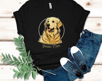Golden Retriever Mom Graphic Tee - Dog Lover Gift