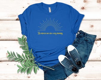 His Mercies are New T-Shirt: Christian Sunrise Scripture Tee