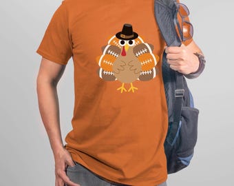 Thanksgiving Football Turkey Tee - Fun Thanksgiving Day Apparel