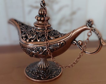 Aladdin Lamp, Genie Lamp, Incense Burner, silver,Aladdin Oil Lamp, Disney Magic Lamp,gold,exotic gifts, Rustic Home,Home Decor,Vintage gifts