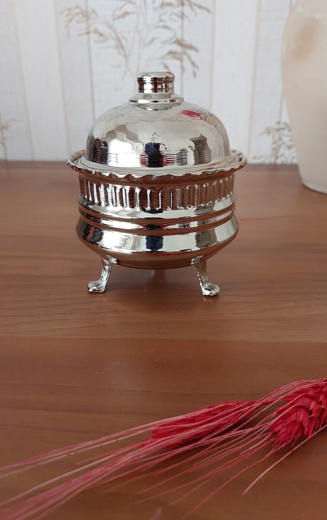 Decorative Candy Bowl, Turkish Delight Bowl, Pure Copper, Handmade Bowl