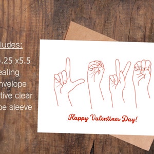Valentijnsdag Gebarentaal I Love You Card